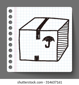 shipping box doodle