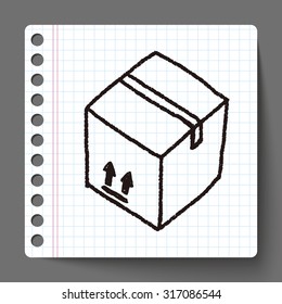 shipping box doodle