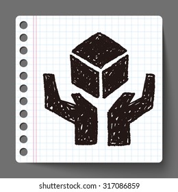 shipping box doodle