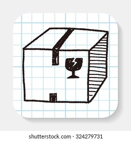 shipping box doodle