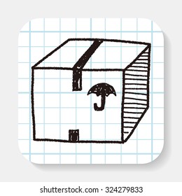 shipping box doodle