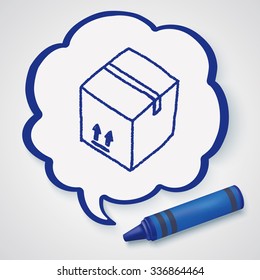 shipping box doodle