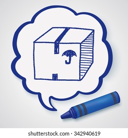 shipping box doodle