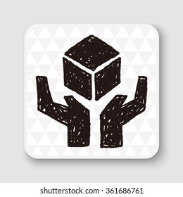 shipping box doodle