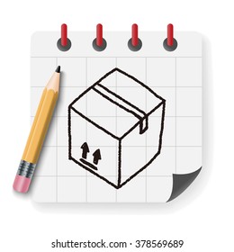 shipping box doodle