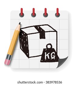 shipping box doodle