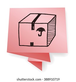 shipping box doodle