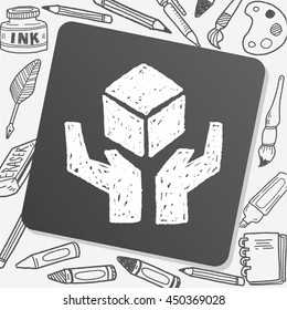 shipping box doodle