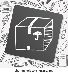 shipping box doodle
