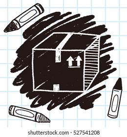 shipping box doodle
