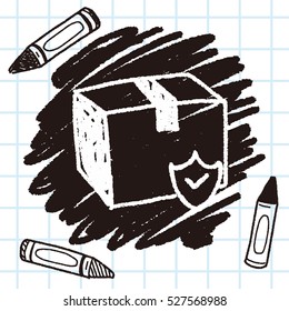 shipping box doodle