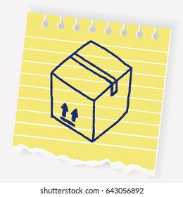 shipping box doodle