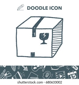 shipping box doodle