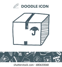 shipping box doodle