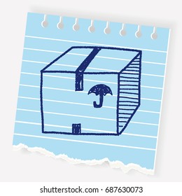 shipping box doodle