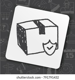 shipping box doodle