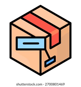 Elemento de icono de caja de envío para diseño