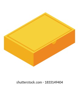 Versandkastensymbol. Isometrisch aus der Reedereibox Vektorsymbol für Webdesign einzeln auf weißem Hintergrund
