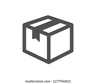 Shipping box icon. Logistics delivery sign. Parcels tracking symbol. Quality design element. Classic style icon. Vector