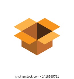shipping box icon, logo design template