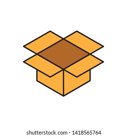 shipping box icon, logo design template