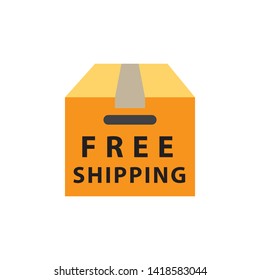 shipping box icon, logo design template
