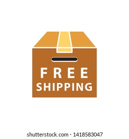 shipping box icon, logo design template