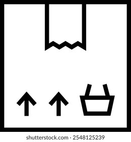 shipping box icon. Thin linear style design isolated on white background