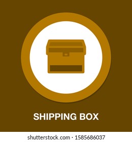 Shipping Box Icon, Vector Shipping Box, Storage Symbol, Vector Cardboard