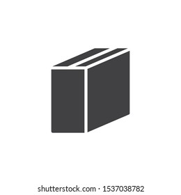 Shipping box vector icon. filled flat sign for mobile concept and web design. Parcel delivery box glyph icon. Symbol, logo illustration. Vector graphics