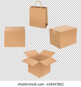 Shipping Box, Vector Illustration