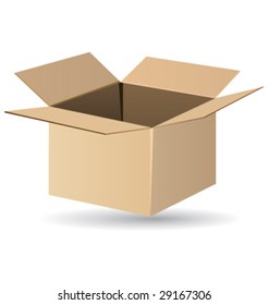 Shipping box vector and isolated