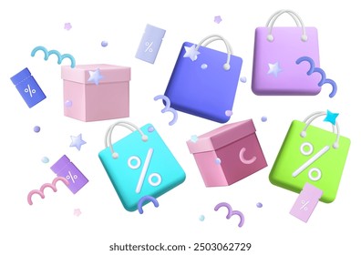 Shipping boxes, bags, holiday packaging. Free, cashback with confetti, coupon and bonus voucher.  Free delivery, low interest rates, gift surprise box, big shopping. Online sale with cool discounts. 
