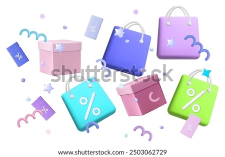 Shipping boxes, bags, holiday packaging. Free, cashback with confetti, coupon and bonus voucher.  Free delivery, low interest rates, gift surprise box, big shopping. Online sale with cool discounts. 