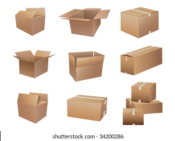 shipping boxes collection