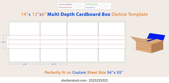 Shipping Boxes Multi Depth 14 L x 12 W x 6H. A box is a container with a dimensional structure used to store, protect, and transport items.