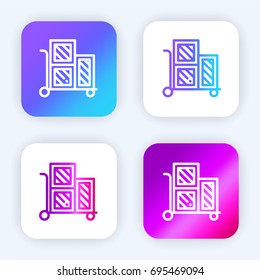 Shipping bright purple and blue gradient app icon