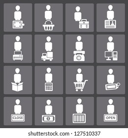 Shipping and business icon set,vector
