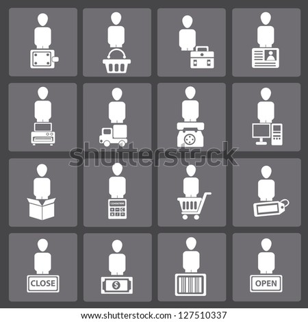Shipping and business icon set,vector
