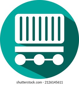 Shipping by train, illustration, vector on a white background.