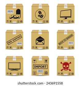 Shipping cardboard boxes