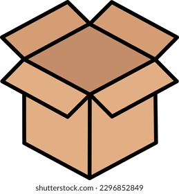ilustración vectorial del logotipo de cartón de envío
