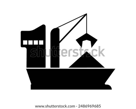 shipping cargo container break bulk logo icon isolated white background