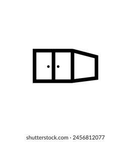 Shipping Cargo Container flat vector icon. Simple solid symbol isolated on white background. Shipping Cargo Container sign design template for web and mobile UI element