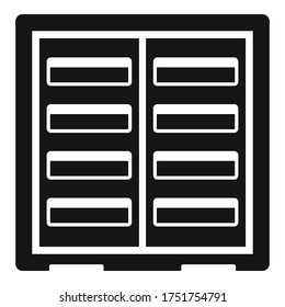 Shipping cargo container icon. Simple illustration of shipping cargo container vector icon for web design isolated on white background