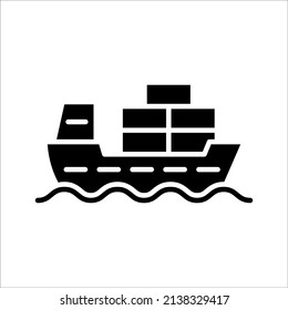 shipping - cargo icon vector design template simple and clean
