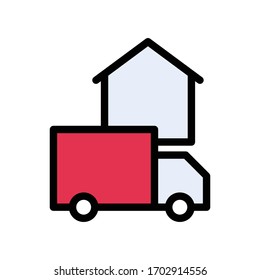 shipping cargo vector flat color icon 