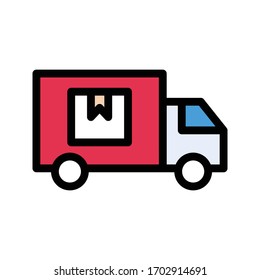 shipping cargo vector flat color icon 