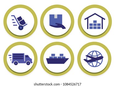 Shipping circle icons