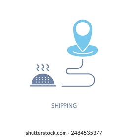 shipping concept line icon. Simple element illustration. shipping concept outline symbol design.